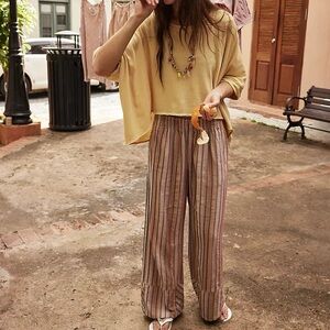 Free People Days End Stripe Pants Medium